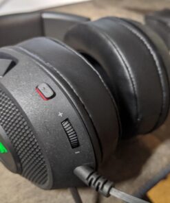 Razer Kraken X USB Ultralight Gaming Headset: 7.1 Surround Sound - Lightweight Frame - Green Logo Lighting - Integrated Audio Controls - Bendable Cardioid Microphone - for PC - Classic Black Green Lighting Only 40 71TOWACVLHL