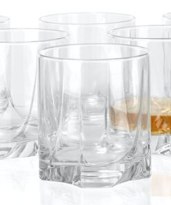 Alternative view of Red Co. Set of 6 Clear Swivel Glass 12 Fl Oz Double Old Fashioned Drinking Tumblers 1