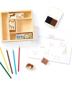 Melissa & Doug Wooden Stamp Activity Set: Horse Stable - 10 Stamps, 5 Colored Pencils, 2-Color Stamp Pad - Horse Stamps With Washable Ink, Horse Gifts For Girls And Boys Ages 4+ 12 71TOgP1XEgL
