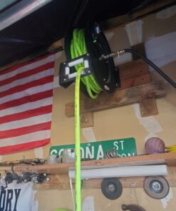 Flexzilla Air Hose, 3/8 in. x 50 ft., 1/4 in. MNPT Fittings, Heavy Duty, Lightweight, Hybrid, ZillaGreen - HFZ3850YW2 Flexzilla 3/8" (inches) x 50' (feet) Coupler and Plug 26 71TQ2FHJlpL