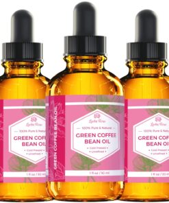 Leven Rose Green Coffee Bean Oil 100% Natural Pure Cold Pressed Unrefined Coffeebean Oil For Around Eyes, Face, Nails, Skin, And Hair- 1 oz Bottle (1 ounce) 15 71TQBCkgVPL