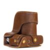 MegaGear Fujifilm X-T20 (16-50mm / 18-55mm Lenses), X-T10 Ever Ready Leather Camera Case and Strap, with Battery Access -Dark Brown- -MG577- 63 71TQGkw11 L