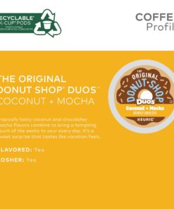 The Original Donut Shop Duos Coconut + Mocha Keurig Single-Serve K-Cup Pods, Medium Roast Coffee, 72 Count (6 Packs of 12) 12 Count (Pack of 6) 13 71TR2SXjwdL