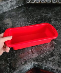 SILIVO Silicone Bread and Loaf Pans (2 Pack) - Nonstick Silicone Baking Mold for Homemade Loaf, Bread and Meatloaf - 8.9x3.7x2.5 inch Set of 2 39 71TRx8WRfL
