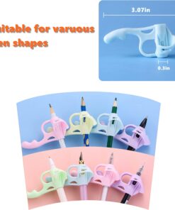 YIYATOO 4 Pieces Pencil Grips Trainer for Both Left-Handed and Right-Handed,School Supplies,Classroom Must Haves,Kids Handwriting Aid Correction Tool 4pcs 5 Fingers Pencil Grippers 11 71TS03bZ1XL