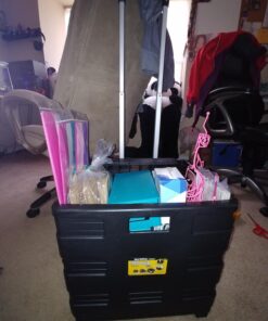 Olympia Tools 85-010 Grand Pack-N-Roll Portable Tools Carrier with Telescopic Handle, 80 Lb. Load Capacity, Black Grand Pack-N-Roll Portable Tool Carrier 36 71TS15rIdgL