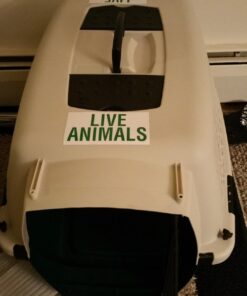 Petmate Ruffmaxx Travel Carrier Outdoor Dog Kennel, 360-degree Ventilation, 26", Green, Made in USA Almond & Green 26.0"L x 18.5"W x 16.0"H 29 71TShzEXhIL