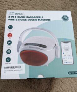 Snailax Upgraded Hand Massager with Heat, Compression, Cordless Hand Massager TooL for Arthritis and Carpal Tunnel, White Noise Machine, Night Light, Bluetooth Speaker, Gifts for Women,Men,App Control Upgraded 423APP 48 71TTBseiAL