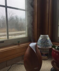 NOW Essential Oils, Ultrasonic Faux Wood Aromatherapy Oil Diffuser, Contemporary Design, Extremely Quiet Heat Free, Color Changing LED Diffuser 26 71TTXhUm29L