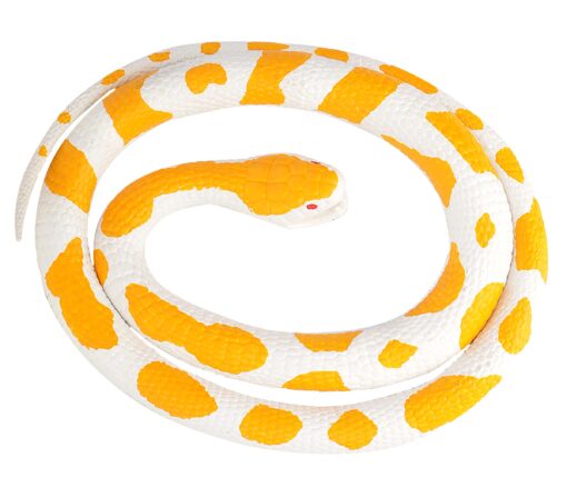 Wild Republic Albino Python, Rubber Snake Toy, Educational Toys, Gifts for Kids, 46"