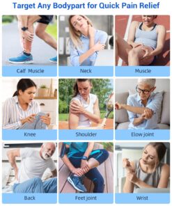 Ohuhu Tens Unit Muscle Stimulator: 24 Modes Rechargeable Tens Stimulator Machine - 16 Pads Electric EMS Unit Massager Acupoint Map Included for Back Shoulder Legs Pain Relief Christmas Gift - Silver 26 71TU 8N4MUL