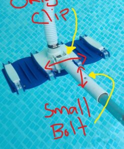 SWIMLINE HYDROTOOLS Manual Vacuum Head Attachment For Inground & Above Ground Pools |Weighted Flexible Swimming Pool Vac Head Rectangle Shape W/ Wheels| Swivel Hose 1-1/4 or 1-1/2’’| Clean 8150 Concrete Vac 29 71TU3xT7zL