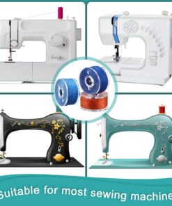 Outus 50 Pieces Prewound Thread Bobbins with Bobbins Box for Brother Sewing Machine, 50 Assorted Colors 17 71TUBLinJ8L