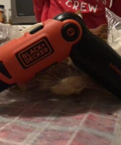 BLACK+DECKER Cordless Screwdriver with Pivoting Handle, Electric Screwdriver, 180 RPM, 3.6V, Charger and 2 Hex Shank Bits Included (Li2000) Screwdriver Only 47 71TVhBqd7DL