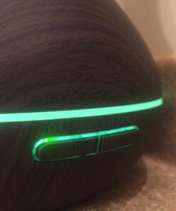 OliveTech Aroma Essential Oil Diffuser, 400ml Ultrasonic Cool Mist Humidifier with Waterless Auto Shut-Off and Cleaning Kit for Home, Yoga, Office, Spa, Bedroom, Baby Room - Wood Grain A-dark Wood 60 71TVlCu7FL