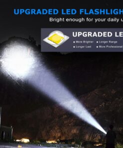 Alternative view of KEPEAK Flashlight, 5 Modes Tactical LED Flashlight, High Lumen IPX5 Water Resistant Flashlight for Camping, Outdoor Hiking, Emergency 1 pack