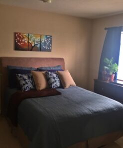 Eclipse Fresno Modern Blackout Thermal Rod Pocket Window Curtain for Bedroom (1 Panel), 52" x 84", Dark Blue 52 in x 84 in 29 71TXmAWPwnL