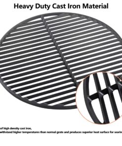 Dracarys 18" Cast Iron Cooking Grate Grids Round Accessories for Large Big Green Egg,Kamado Joe Classic Vision Grill VGKSS-CC2,B-11N1A1-Y2A Any 18" Grill 18 inch 10 71TXo0RTcL