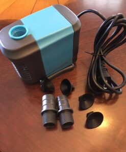 KEDSUM 550GPH Submersible Pump(2500L/H, 40W), Ultra Quiet Water Pump with 5ft High Lift, Fountain Pump with 6.5ft Power Cord, 3 Nozzles for Fish Tank, Pond, Aquarium, Statuary, Hydroponics Blue 43 71TXxfbIYWL