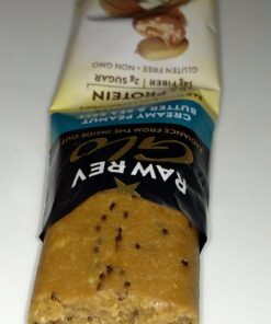 Raw Rev Vegan High-Protein Bars, Creamy Peanut Butter & Sea Salt, 12g Plant Based Protein, 13g Fiber, 1.6 Oz, Pack of 12 12 Count (Pack of 1) 16 71TYKVNZgwL