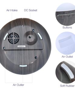 OliveTech Aroma Essential Oil Diffuser, 400ml Ultrasonic Cool Mist Humidifier with Waterless Auto Shut-Off and Cleaning Kit for Home, Yoga, Office, Spa, Bedroom, Baby Room - Wood Grain A-dark Wood 49 71TYgha7vBL