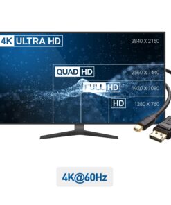 Cable Matters 4K Mini DisplayPort to DisplayPort Cable (DisplayPort to Mini DisplayPort) in Black 6 Feet - 4K 60Hz, 2K 144Hz Monitor Support, Thunderbolt 2 Port Compatible 14 71TYujiH4jL 2