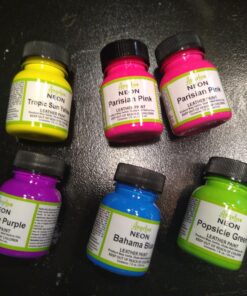 Angelus Neon Acrylic Paint Starter Kit, 6 Pack for Shoes, Boots, Bags, Furniture, Shirts, & More 31 71TZcnMpGHL