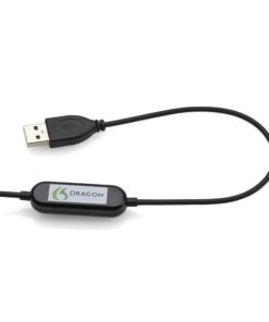 Alternative view of Nuance Dragon USB Headset, Dictate Documents and Control your PC – all by Voice, [PC Disc], Black