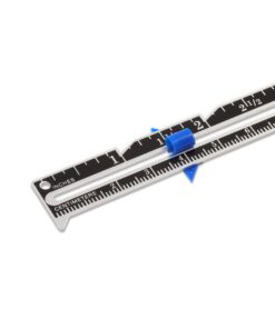 Alternative view of Dritz Sliding Marker Sewing Gauge, Nickel with Black Printing and Blue Slider