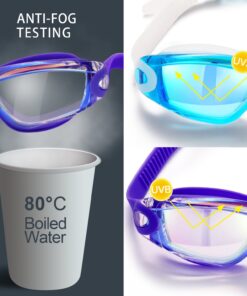 Yizerel Swim Goggles, 2 Pack Swimming Goggles for Adult Men Women Youth Kids Child Sapphire Blue/Light Blue(mirrored) 10 71TaDgM2 kL
