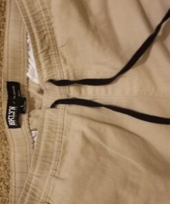 Brooklyn Athletics Men's Slim Fit Soft Twill Jogger Pants Large Khaki 14 71TaJjAyVtL