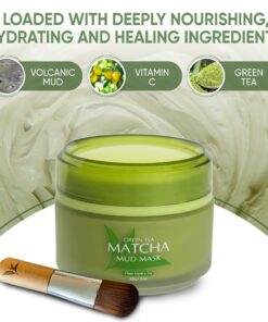 Green Tea Matcha Facial Mud Mask, Removes Blackheads, Reduces Wrinkles, Nourishing, Moisturizing, Improves Overall Complexion, Best Antioxidant, Younger Looking Skin, All Skin Face Types 27 71TaNtgHeNL