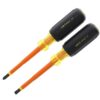 IDEAL Electrical 35-9305 Insulated Screwdriver Set (2 Piece) Orange, 4 in. Shaft Screwdrivers with Cushion-Grip Handles. Electrician Tool Kits Combo Pack 46 71TaSoxJ4YL