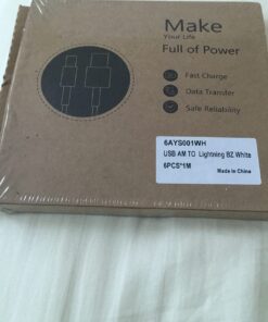 iPhone Charger, 6Pack 3FT Lightning Cable Sundix iPhone Charger Cable Charging Cord Compatible iPhone 14/13/12/12Pro/12ProMax/11/11Pro/11Pro MAX/XS/XS MAX/XR/X/8/8Plus/7/7Plus and More White 32 71TadrEzXL