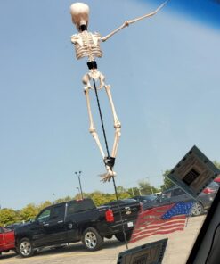 Prextex Skeleton Halloween & Day of The Dead Decoration for Home and Office - 19 Inch Posable Plastic Small Skeleton Toy Halloween Décor with Movable / Bendable Joints and 2 Sets of Body Accessories 19 inches 33 71TbM9JiXEL 1