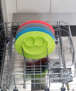 ezpz Mini Mat (Lime) - 100% Silicone Suction Plate with Built-in Placemat for Infants + Toddlers - First Foods + Self-Feeding - Comes with a Reusable Travel Bag - 6 Months+ Lime 23 71TboP7pXPL 2