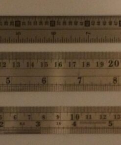 Stainless Steel Ruler and Metal Rule Kit with Conversion Table (Silver, 12 Inch, 6 Inch) Silver 25 71TclGmJeL