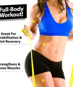 URBNFit Long Fitness Bands (5 Ft) w/Door Anchor - 3 Pack of Resistance Bands for Stretching, Workouts, Rehabilitation 13 71TcsfWxy1S