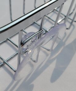 iDesign Gia Stainless Steel Dish Sponge Holder Basket with Suction Cups, Ideal for Kitchen Sinks and Bathroom Organization, Set of 1, Polished 38 71Tcsxk1Q7L