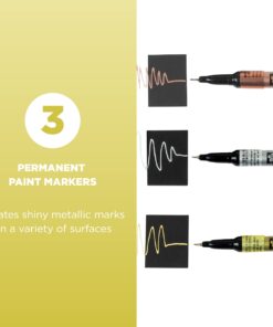 Alternative view of SAKURA Pen-Touch Paint Markers - Permanent Marker Pen - Assorted Metallic Colors - Extra Fine Tip Size - 3 Pack Extra Fine 3-Pc Set Pentouch