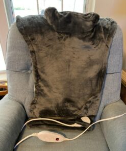 Snailax Heating Pad for Back Pain Relief, Electric Large Heating Pad for Neck and Shoulders,Cramps, Neck Warmer Weighted Wearable Back Heated Wrap, 6 Heat Settings & Auto Shut Off, Washable,Gifts 24" x 33"Gray 67 71TdgLkGDLL