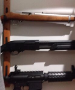 Creative Displays Gun Rack Three Place Flatiron TM Red Oak Wall Mount One Set (Handmade in The U.S.A.) 15 71TduHz3XSL