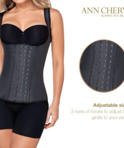 Ann Chery 2027 Corset Waist Trainer for Women’s Weight Loss - Colombian Waist Cincher With Straps - 3 Hook Vest Body Shaper Medium Black 17 71Te1KXUWmL