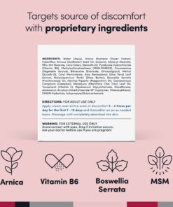 Penetrex Joint & Muscle Therapy – Soothing Relief for Back, Neck, Hands, Feet & Nerves – Maximum Strength Premium Whole Body Recovery Rub with Arnica, Vitamin B6 MSM & Boswellia – Non-Greasy 2oz Cream 2 Ounce (Pack of 1) 22 71TeREPdZtL