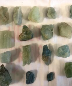 Crystal Allies Materials: 1lb Bulk Rough Aquamarine Beryl Stones from Brazil - Large 1" Raw Natural Crystals for Cabbing, Cutting, Lapidary, Tumbling, and Polishing 1 LB 14 71TefWJfzVL
