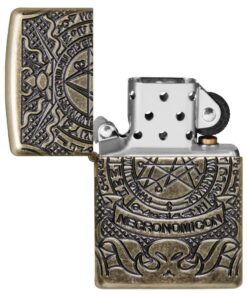 Zippo Armor Deep Carve Lighters Armor Antique Brass Book of the Dead 13 71Tf4l8H0cL