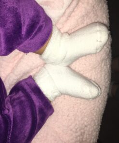 Gerber Baby Girls' 6-Pair Sock 6-9 Months White 15 71TgL61cJbL