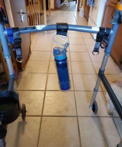 Think King Jumbo Swirly Hook for Strollers/Walkers, Brushed Aluminum/Black 26 71TgXWpjFdL