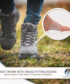 Dr. Frederick’s Original Arch Support Shoe Insert Gel Set - 2 Pieces - Soft Gel Sleeves for Plantar Fasciitis Support & Flat Foot Support - Pain Relief - Men & Women - Large - W8-14 | M6-13 2 Count (Pack of 1) 19 71ThoYad3pL