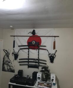 BladesUSA WS-8WX Sword Stand 8-Tiers Wall Mount Sword Stand with Samurai Logo 28 71ThvYFaFL